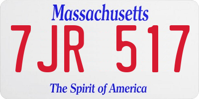 MA license plate 7JR517