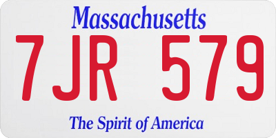 MA license plate 7JR579
