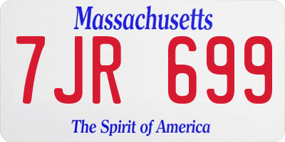 MA license plate 7JR699