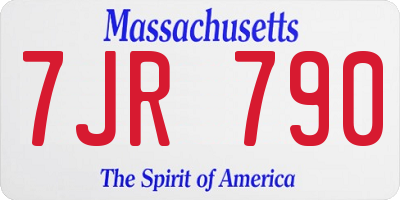 MA license plate 7JR790