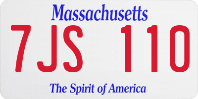 MA license plate 7JS110