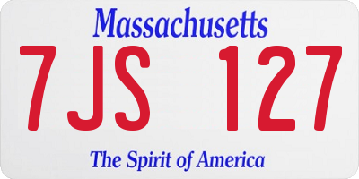 MA license plate 7JS127