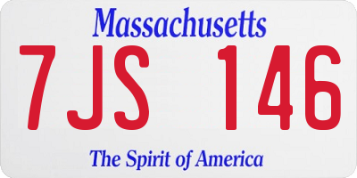 MA license plate 7JS146