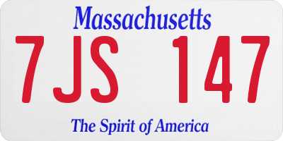 MA license plate 7JS147