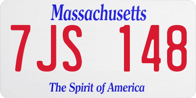 MA license plate 7JS148