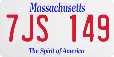 MA license plate 7JS149