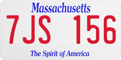 MA license plate 7JS156