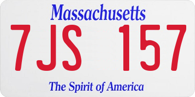 MA license plate 7JS157