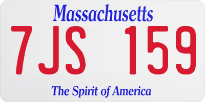 MA license plate 7JS159