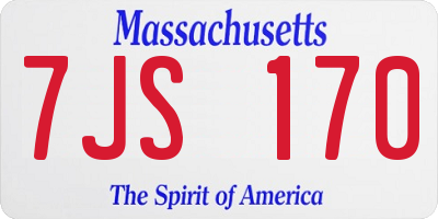 MA license plate 7JS170