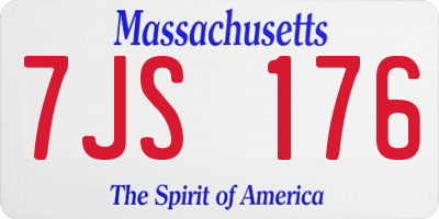 MA license plate 7JS176