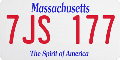 MA license plate 7JS177
