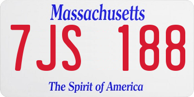 MA license plate 7JS188