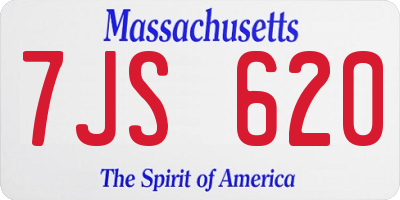 MA license plate 7JS620