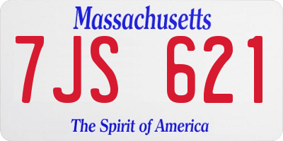 MA license plate 7JS621