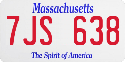MA license plate 7JS638