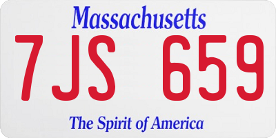 MA license plate 7JS659