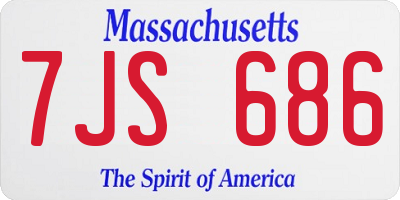 MA license plate 7JS686