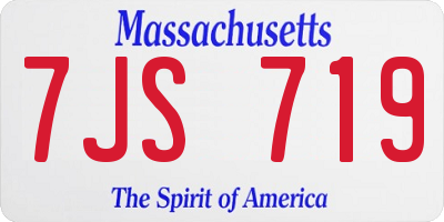 MA license plate 7JS719
