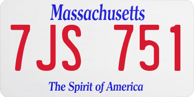 MA license plate 7JS751