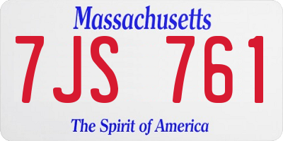 MA license plate 7JS761
