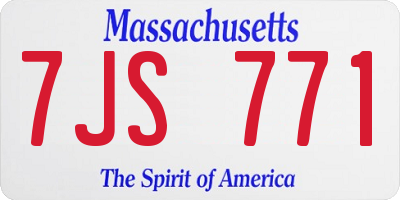 MA license plate 7JS771
