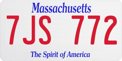 MA license plate 7JS772