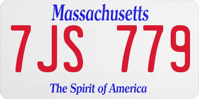 MA license plate 7JS779