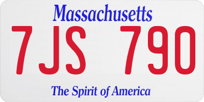 MA license plate 7JS790