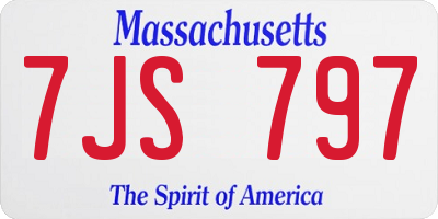 MA license plate 7JS797