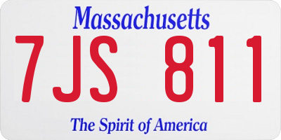 MA license plate 7JS811