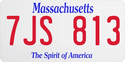 MA license plate 7JS813