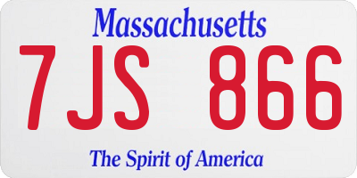 MA license plate 7JS866