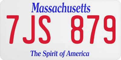 MA license plate 7JS879