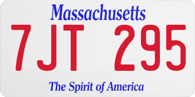 MA license plate 7JT295