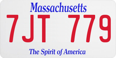 MA license plate 7JT779