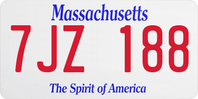 MA license plate 7JZ188