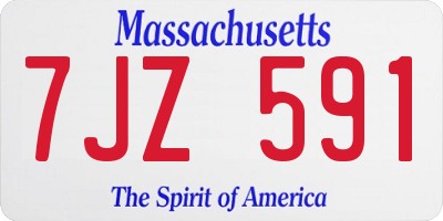 MA license plate 7JZ591