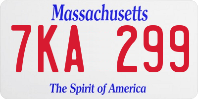 MA license plate 7KA299