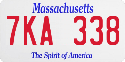 MA license plate 7KA338
