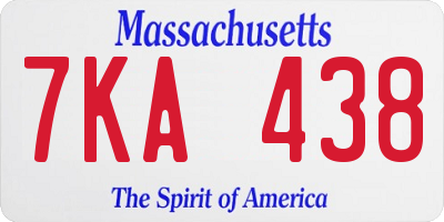 MA license plate 7KA438