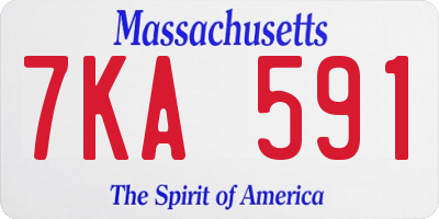 MA license plate 7KA591