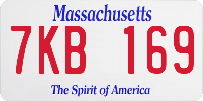 MA license plate 7KB169