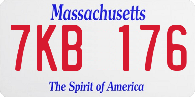MA license plate 7KB176