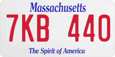 MA license plate 7KB440