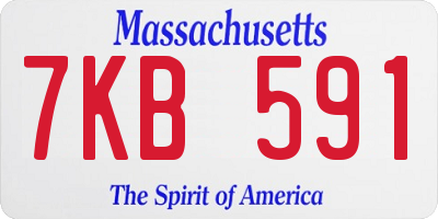 MA license plate 7KB591