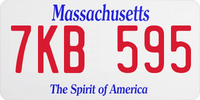 MA license plate 7KB595