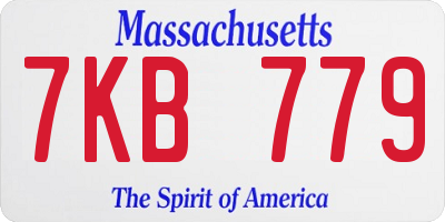 MA license plate 7KB779
