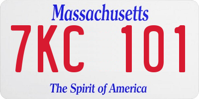 MA license plate 7KC101