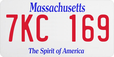 MA license plate 7KC169